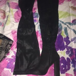 Black Thigh High Boots